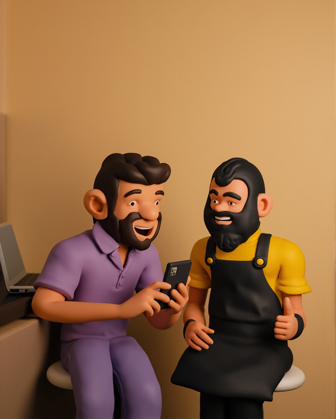 Ilustración de la instalación de Mesly en un negocio.